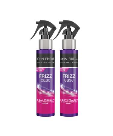 John Frieda Frizz Ease 3 Day Straight Heat Protection Spray Keeps Hair Straight and Frizz-Free for 3 Days Keratin-Infused Flat Iron & Styling Spray for a Smooth Sleek Finish 3.5 Oz Pack of 2 3.5 Fl Oz (Pack of 2)