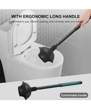 SetSail Heavy Duty Toilet Brush and Plunger Set - Black | Bathroom Cleaning Essentials - Buy Online on GoSupps.com