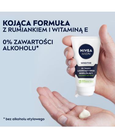 Nivea For Men Sensitive gentle face cream 75 ml - Buy Online on GoSupps.com