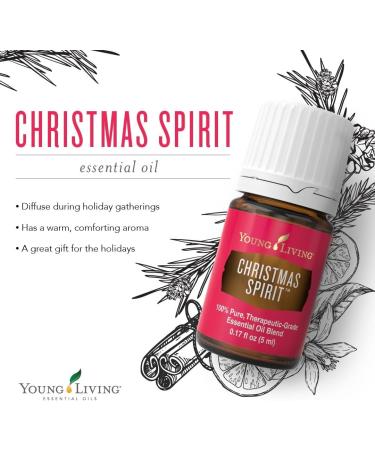 Young Living Christmas Spirit 5 ml | Festive Holiday Aroma | Uplifting Orange Cinnamon & Spruce Essential Oil | Perfect for Travel - Buy Online on GoSupps.com