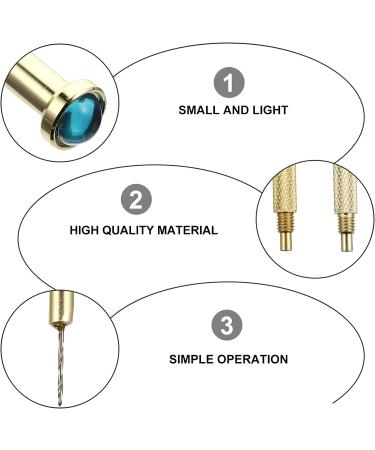 FRCOLOR 9 Pcs Nail Drilling Drill Nail Piercing Drills Drill Machine Bit Nail Jewels Acrylic Nail Drill Nail Piercing Tools Diy Nail Drill Nail Art Tools Hand Drill Metal Do It Yourself 6.5x0.8cmx3pcs Goldenx3pcs - Buy Online on GoSupps.com