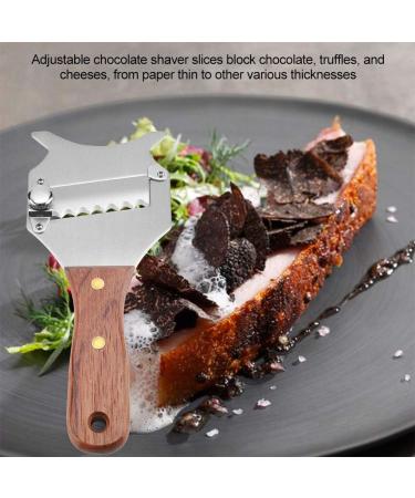 Premium Truffle Planer Razor | Stainless Steel Chocolate & Cheese Cutter | Adjustable Blade with Wooden Handle - Buy Online on GoSupps.com