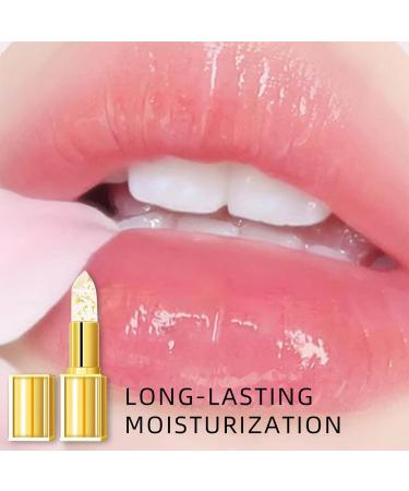 Color Changing Lipstick Transparent Transmission Resistant Gold Crystal Color Changing Lipstick for Women Long Lasting 24 Hour Moisturizing Shiny Gold 35 g 1 Piece 1er Pack Gold - Buy Online on GoSupps.com