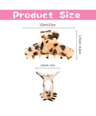 Tortoise Claw Hair Clip Set - 3Pcs 3.5 inch Leopard Print Barrettes for Women | French Vintage Design Hair Grip for Thick Thin Curly Straight Long Hair - Buy Online on GoSupps.com