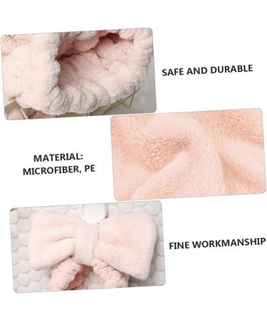 WOONEKY 1 Set Dry Hair Towel Set Body Powder Puff Bathroom Supplies Bath Sponge Bath Ball Twisted Yarn Pink - Buy Online on GoSupps.com