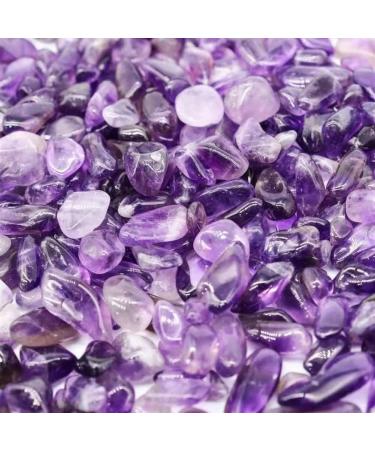 200g Natural Polished Amethyst raw Rough Tumble Stone Crystal Gravel 7mm-12mm for Decoration Can be Used for Home Office Decoration - Buy Online on GoSupps.com