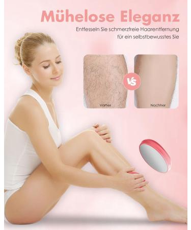 Nano Hair Remover for Women & Men | Portable Crystal Hair Removal Device | Pain-Free Solution for Back Arms & Legs - Pink - Buy Online on GoSupps.com