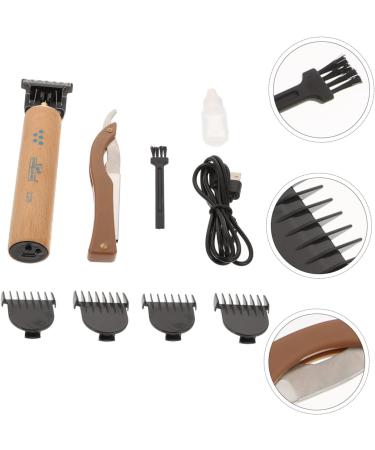 Beatifufu 1 Set T-Type Electric Pusher Electric Barber Scissors for Barber Mens Detail Trimmer Useful Trimmer Barber Clipper Electric Men Wooden - Buy Online on GoSupps.com