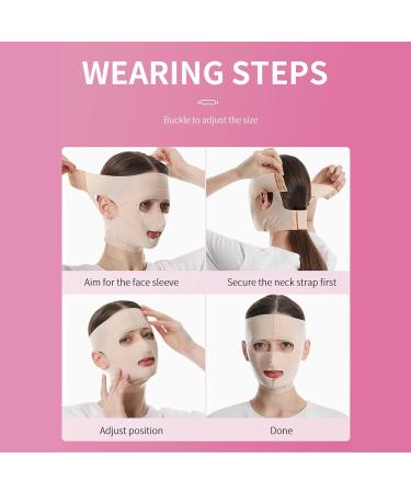 Face Lifting Strap - Jaw Sculpting maask Slimming Chin Strap | Adjustable Face Contouring Band Reusable Chin Lifting Strap Breathable Facial Sculpting Belt For Chin Reduction - Buy Online on GoSupps.com