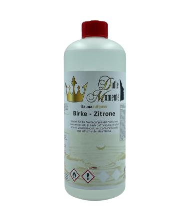 Sauna infusion concentrate birch-lemon - 1 litre in HDPE bottle with dropper cap and child safety lock