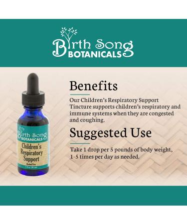 Children's Respiratory Support Tincture with Elderberry - 1oz Bottle - Buy Online on GoSupps.com