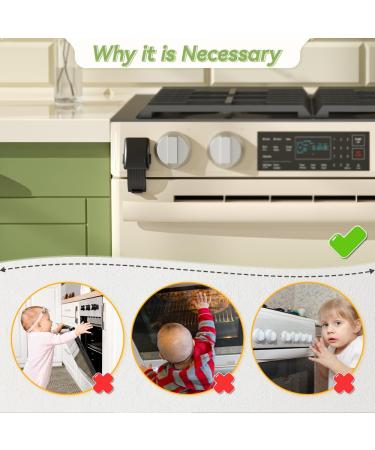 Safelon Baby Safety Oven Lock - Heat-Resistant No Drilling Child Safety Lock for Toddlers - Secure Kitchen & Prevent Accidents (Black) - Buy Online on GoSupps.com