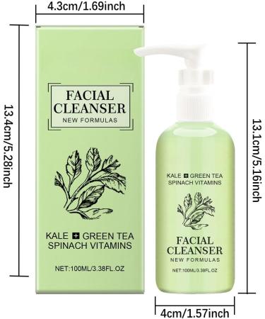 WUQIAF Green Cabbage and Green Tea Spinach Vitamin Cleanser 2025 Green Tea Facial Cleanser Gentle Cleanser for Women Green Cabbage and Green Tea Facial Cleanser - Buy Online on GoSupps.com