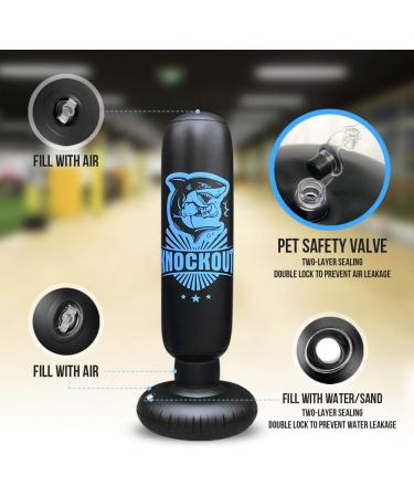 Kids Inflatable Punching Bag with Stand & Gloves | Freestanding Boxing Bag - Buy Online on GoSupps.com