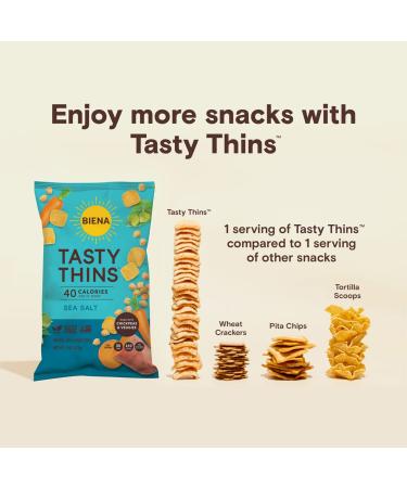 BIENA Sea Salt Chickpea Veggie Crisps (4 pack) - Gluten Free, Dairy Free, Plant-based | 4oz - Buy Online on GoSupps.com