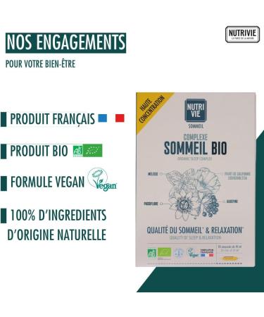 NUTRIVIE Organic Sleep Complex Bulbs Vegan Organic Made in France - Buy Online on GoSupps.com