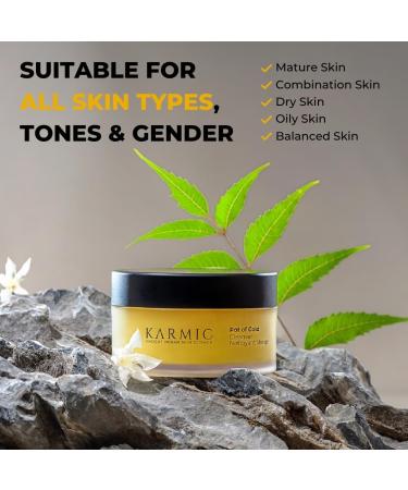 Karmic Skin Pot of Gold Facial Cleanser | Organic Hydrating Foaming Cream Cleanser | Pore Cleanser | Men & Women | Non-Stripping Anti Ageing Daily Face Wash | Lemon Neroli Scent | 4 Months Usage - Buy Online on GoSupps.com