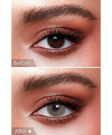 Bella Elite Colored Contact Lenses - Matt Olive (Dioptria -0.00) | Strongly Covering Monthly Lenses for Dark Eyes | Green-Brown Color | 3-Month Wear - Buy Online on GoSupps.com