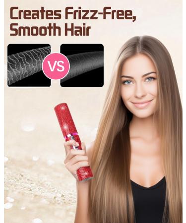 Buy Cordless Hair Straightener - Mini Flat Iron with 4800mAh Battery Fast Heating & Anti-Burn Perfect for Travel - Ideal for Girls & Women - Buy Online on GoSupps.com