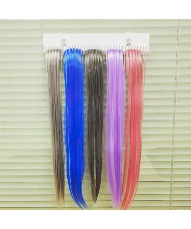 Lurrose Braid Hair Clips wig display stand hair braiding rack clip in hair extensions hair color rack hair extension hanger extension holder braiding stand Resin Coat hanger white Acrylic - Buy Online on GoSupps.com
