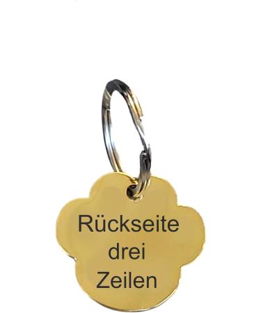 Hog Brand Stainless Steel Paw Shape Engraved Pet ID Tag | Dog Cat Puppy | 3 Sizes 6 Colors - Yellow Gold - Buy Online on GoSupps.com