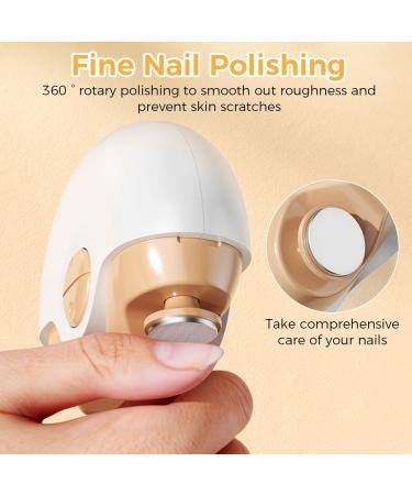 2-in-1 Cordless Electric Nail Clipper and Polisher - Gentle Nail Care for Babies Kids Seniors and Adults Rechargeable Portable Safe Operation - Buy Online on GoSupps.com