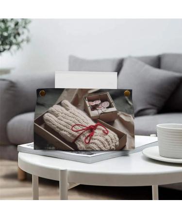Tissue Box Cover Tissue Box Holder Knitted Gloves Print Tissue Holder Travel Tissue Packs Facial Paper Holder Decorative Holder - Buy Online on GoSupps.com