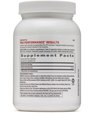 GNC Pro Performance Creatine Monohydrate 3500mg - Boost Athletic Performance | 120 Capsules - Buy Online on GoSupps.com