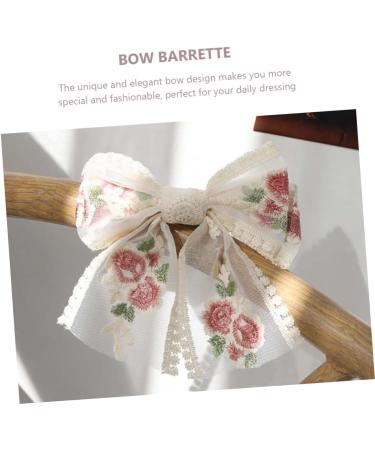 minkissy Embroidered Butterfly Hair Clip Hair Clasp Hair Clips for Bows Bridal Hair Large Bow Women Hair Bowknot Clip Bow for Hair Wedding Hair Bowknot Fabric Bride Modeling Big Bow - Buy Online on GoSupps.com