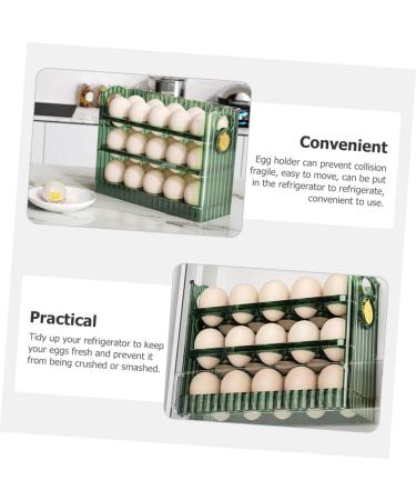 OSALADI Egg Storage Box Storage Boxes Plastic Cilantro Containers for Refrigerator Egg Holder Container Box Green 26X20X10CM - Buy Online on GoSupps.com