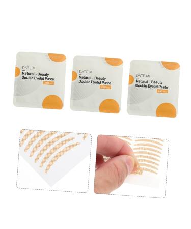 POPETPOP 3 Sets lasting invisible double eyelid stickers double eyelid supplies hooded beautiful eyes Mesh double eyelid artifact Boost stickers adhesive tape goon tape Eye Makeup Supplies 8.2X7.5X0.1CM Yellow - Buy Online on GoSupps.com