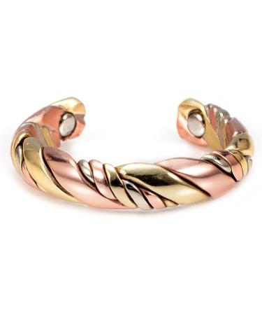 EnerMagiX Tri Tone Magnetic Copper Ring for Men - Unique Gift for Dad and Husband - Buy Online on GoSupps.com
