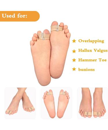Soft Washable Toe Separators for Women Men - Relieve Foot Pain & Correct Hammer Toe - 2 Pair Small - Suitable for Bunion & Hallux Valgus - Buy Online on GoSupps.com