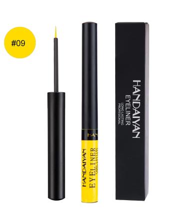 DekRion Liquid Eyeliner Waterproof Matte Yellow 09 - High-Pigmented Colorful Eye Makeup - Buy Online on GoSupps.com