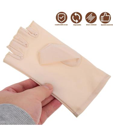 Beaupretty Anti UV Gloves Anti UV Gloves Anti Uv Gloves Uv Protection Gloves Uv Fingerless Sun Gloves Summer Outdoor Gloves Uv Glove for Gel Nail Lamp Beige - Buy Online on GoSupps.com