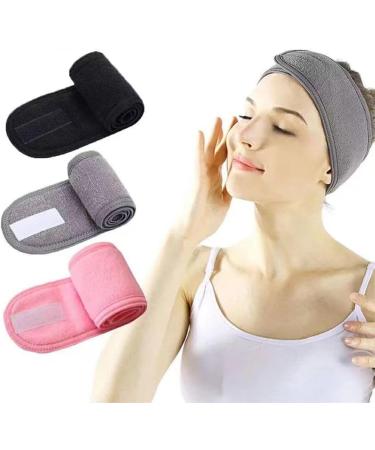 Guangcailun Headbands For Face Washing Color Available Premium Cotton Soft And Absorbent Women Adjustable SPA Facial Headband Purple - Buy Online on GoSupps.com