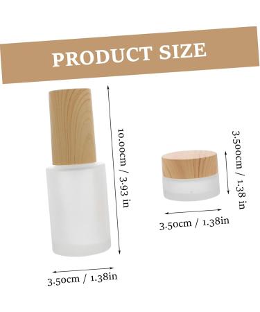 POPETPOP 1 Set Manicure Tools Push down Dispenser Bottle Cosmetic Bottle Makeup Remover Bottle Nail Polish Remover Container Empty Cosmetic Jars Glass Wooden Multipurpose Travel 10X3.5X3.5CM Yellow - Buy Online on GoSupps.com
