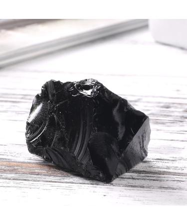 Soulnioi Black Obsidian Raw Crystal Stone Gemstones for Reiki Healing and Chakra Balancing - Set of 4 - Buy Online on GoSupps.com