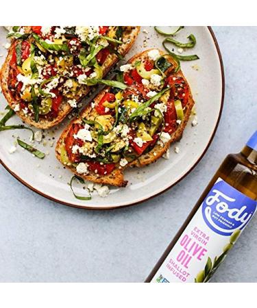 Fody Foods Shallot Infused Vegan Extra Virgin Olive Oil - Low FODMAP Certified | Gut & IBS Friendly | Gluten Free & Non GMO | Italian Made Kitchen Staple - Buy Online on GoSupps.com