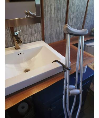 Crutcheze Cane Holder 3 Pack - Holds Canes Within Reach - Walking Stick Holder - Crutches & Cane Accessories - Reacher Grabber Holder - Walker Accessory - Buy Online on GoSupps.com