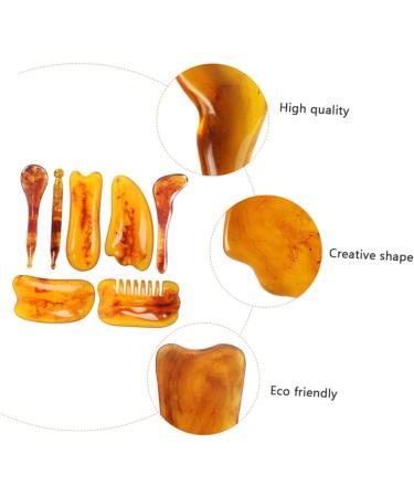 Minkissy Gua Sha Massage Board & Eye Massage Balls Set - 7-Piece Jade Facial & Body Tool for Skin Care Massage and Relaxation | International Shipping Available - Buy Online on GoSupps.com