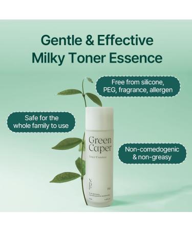 Green Caper Hydrating Essence Toner for Sensitive & Dry Skin - Vegan Cruelty-Free Korean Skincare (4.39 Fl Oz - Buy Online on GoSupps.com