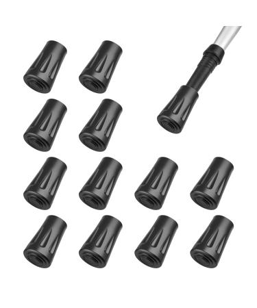 OTraki Rubber Walking Stick Caps 6/12 Pieces Replacement Caps for Walking Stick Hiking Trekking Poles Dark Black - Buy Online on GoSupps.com