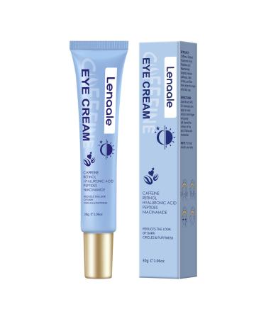 Caffeine Eye Cream Under Eye Cream for Dark Circles and Puffiness 5 in 1 with Retinol Niacinamide Hyaluronic Acid& Peptides - Eye Cream Anti Aging for Reduce Wrinkles Puffiness and Bags Under Eyes Blue