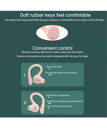 Ear Hooks Earphone Earbuds Compact Sound Assistant Wearing Without Pressure for Outdooor for Daily Use for Office(Cloud Powder) - Buy Online on GoSupps.com