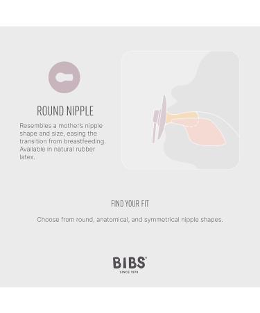 BIBS Color Glow Schnuller 2-Pack - BPA-Free Cherry Nipple Glow in the Dark Natural Rubber Size 2 (6-18 Months) - Made in Denmark - Buy Online on GoSupps.com