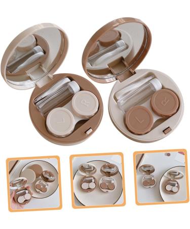 JECOMPRIS Sweet Contact Lens Container - 2 Sets Colored Travel Storage Case for Lentils Makeup & More | ABS Glossy Design - Buy Online on GoSupps.com