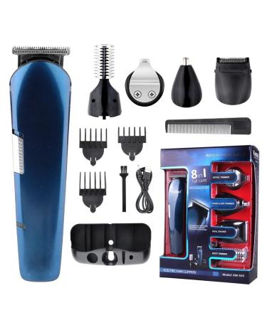 Buy 8 In 1 Professional Rechargeable Multi-Head Hair Clipper Set - Nose Hair Trimmer & Electric Shaver | International Shipping - Buy Online on GoSupps.com
