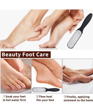 WHYCNJL 1 Piece Professional Foot Rasp with 1 Piece Pedicure 304 Callus Remover in Stainless Steel Removes Calluses of Dead and Wrinkled Skin Portable Stainless Steel Foot Care - Buy Online on GoSupps.com