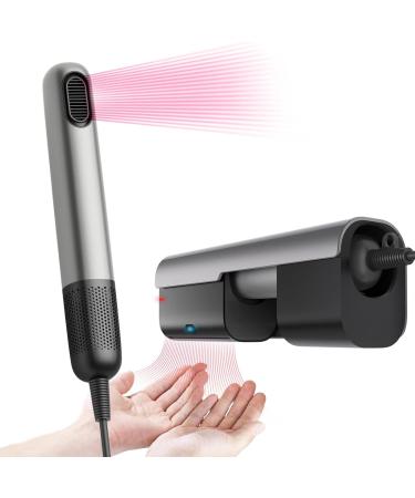 2 in1 Professional Hair Dryer Hand Dryer 1200W Brushless Motor Fast Drying Ionic Hairdryer Automatic Induction Electric Hand Dryer 2 Speed 3 Heat Setting Suitable for Commercial and Household use